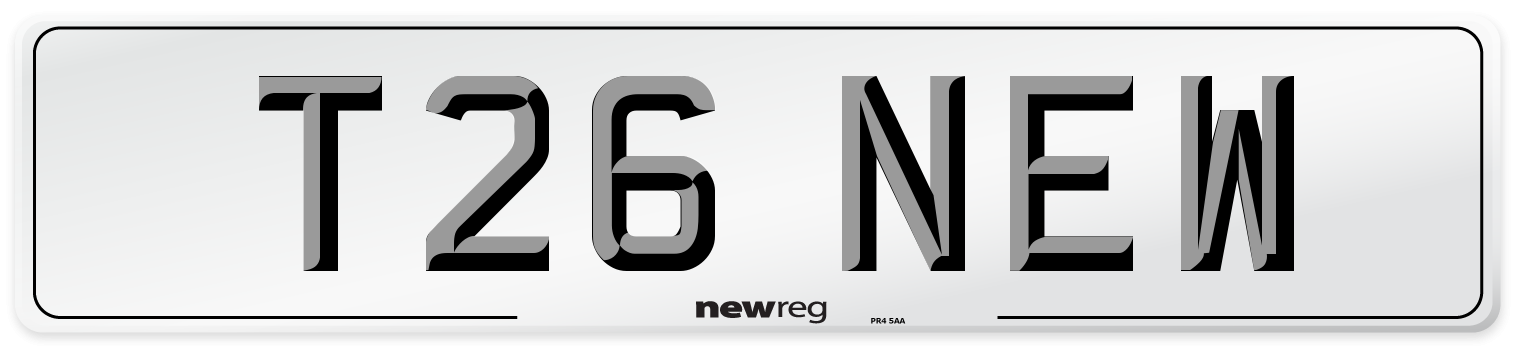 T26 NEW Number Plate from New Reg